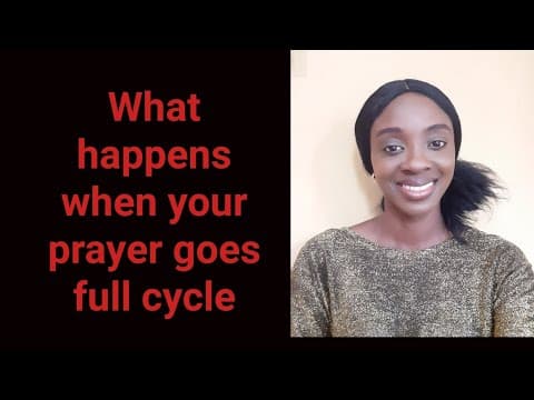 Wow! See what happens when your prayer goes full cycle
